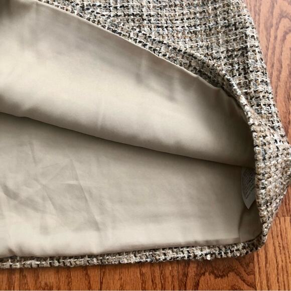 Theory Tweed Sleeveless Minidress Neutral Cream Tan Women’s Size 10 NWOT - Picture 9 of 14